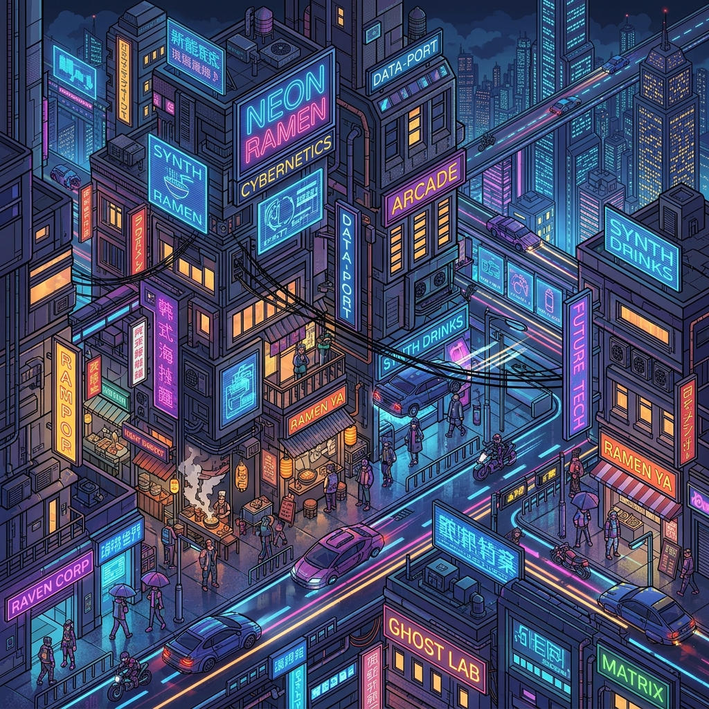 Neon Cyberpunk City